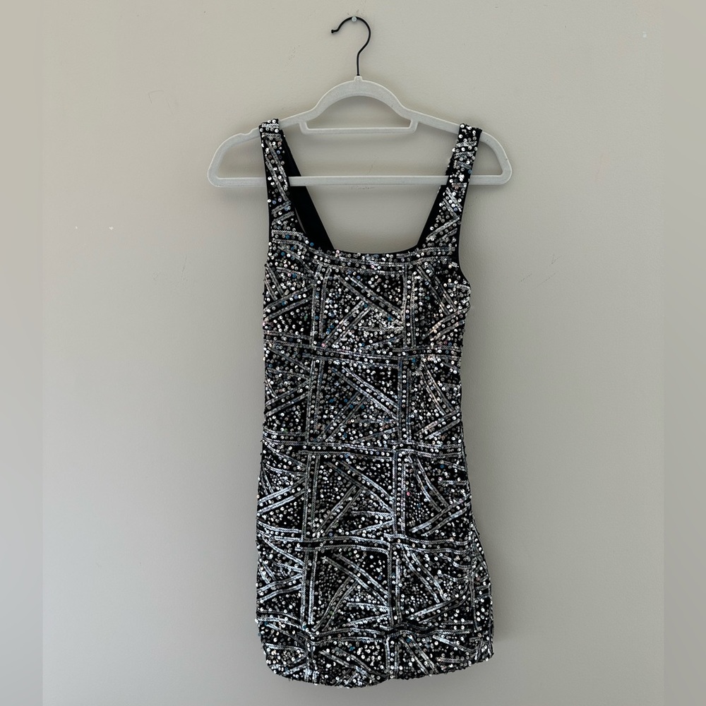 Black Sequin Dress